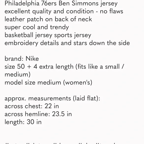 Red white and blue Philadelphia 76ers NBA Jersey. Ben Simmons. Nike - Picture 11 of 11